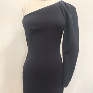 Zara Studio XS black one sleeve dress